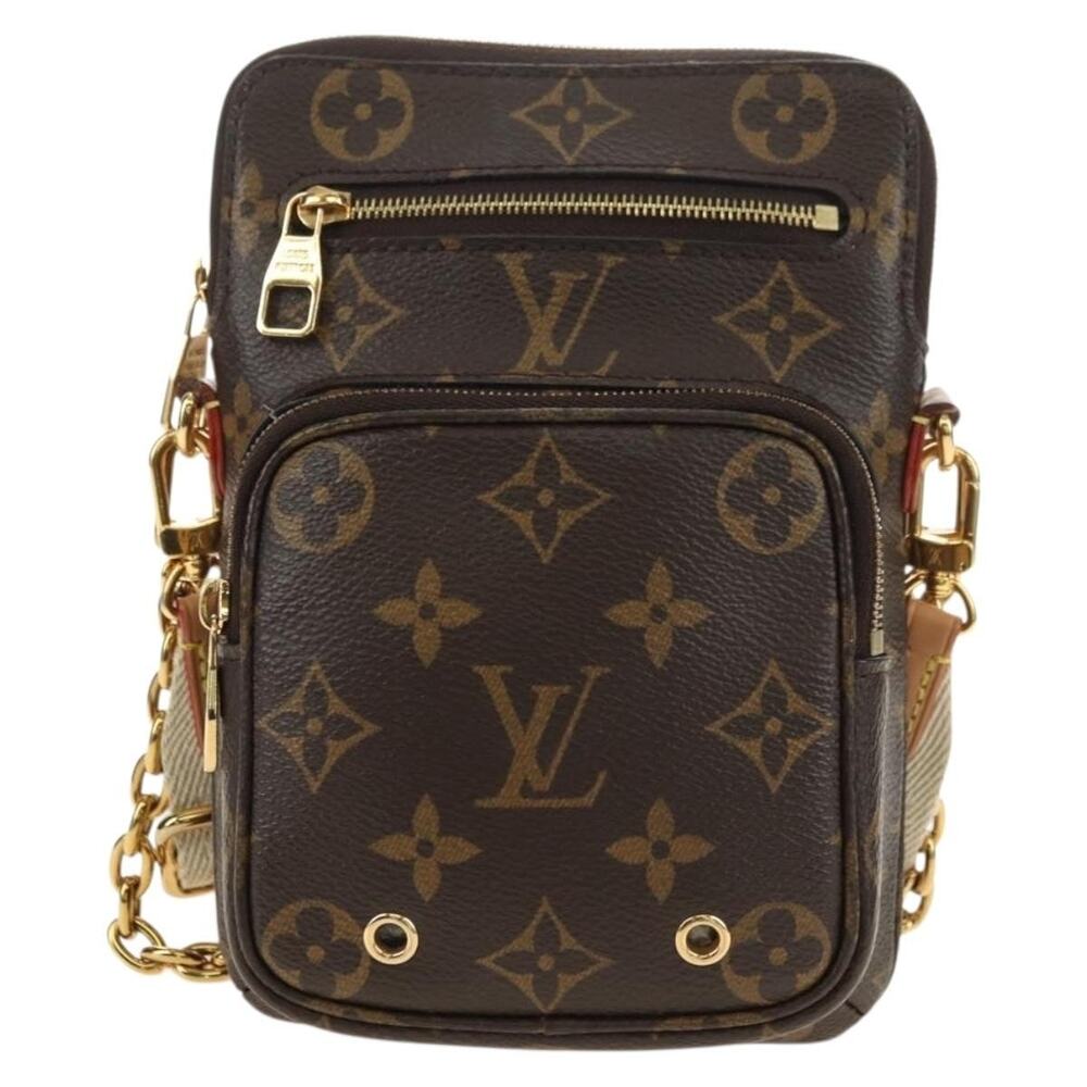 Louis Vuitton Monogram Utility Shoulder Bag Brown